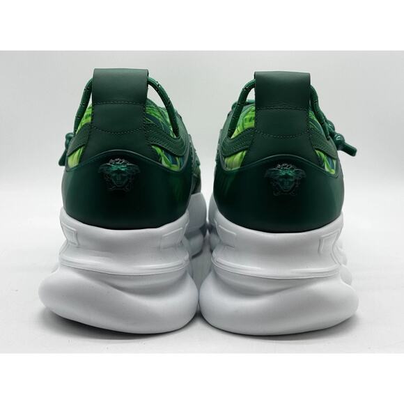 Versace Chain Reaction Sneaker Mens US 5 EU 38 Green Emerald DSU7071E - Picture 4 of 11